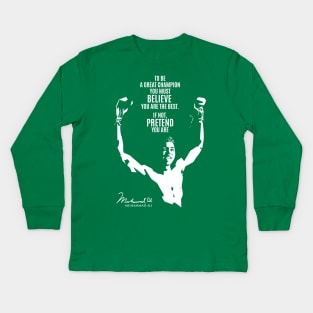 ALI the greatest quote Kids Long Sleeve T-Shirt